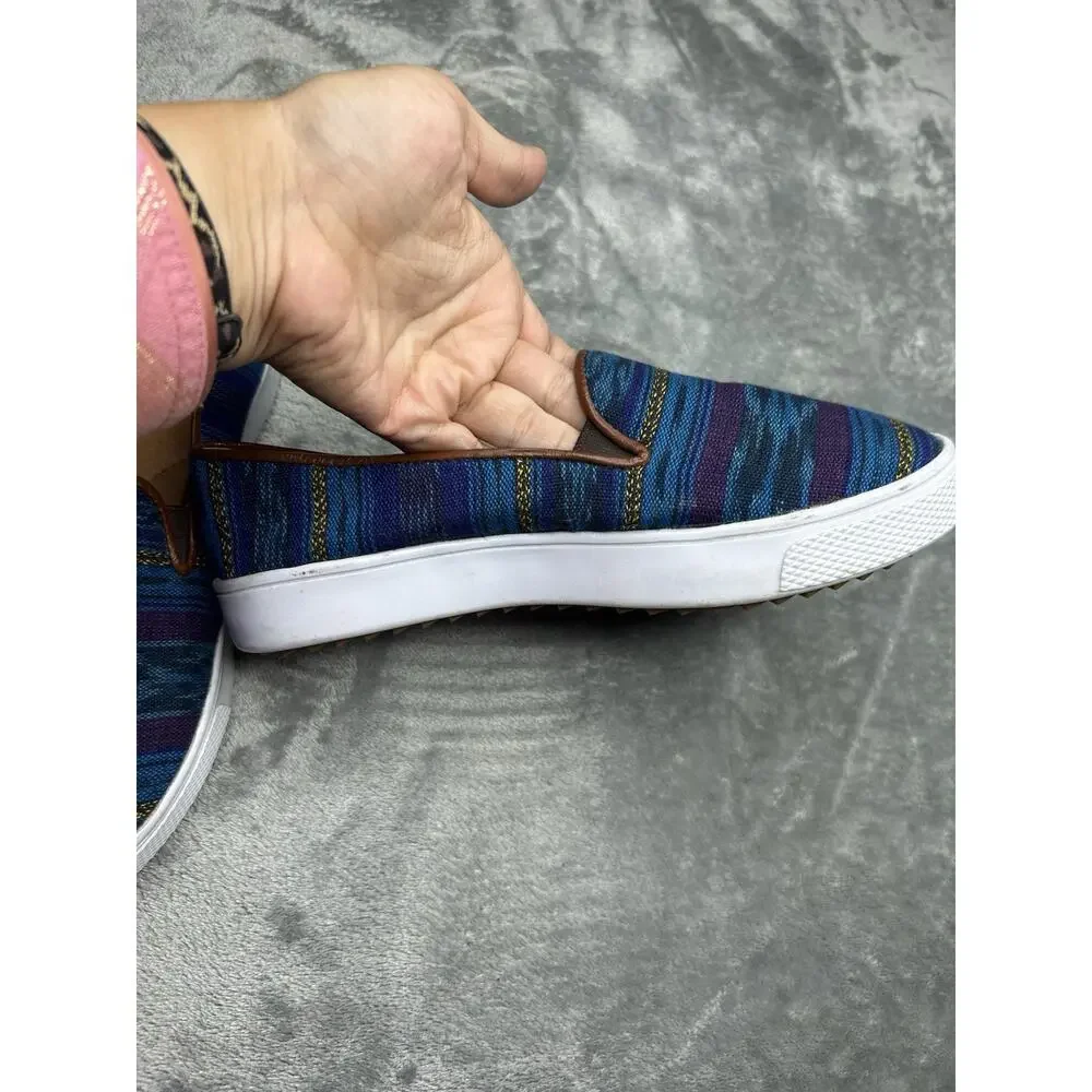 Teysha Midnight‎ Adventure Slip On Aztec Print Sneaker Handwoven Upper Size 38